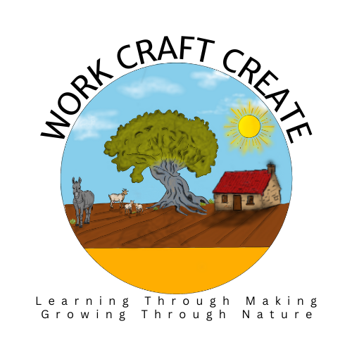 Work Craft Create WCC עבודה מלאכה יצירה אדם קהילה סביבה Learning Through Making Growing Through Nature שקוף